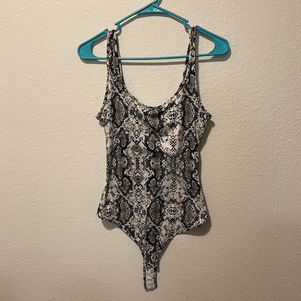 NanaMacs Snake Print Bodysuit